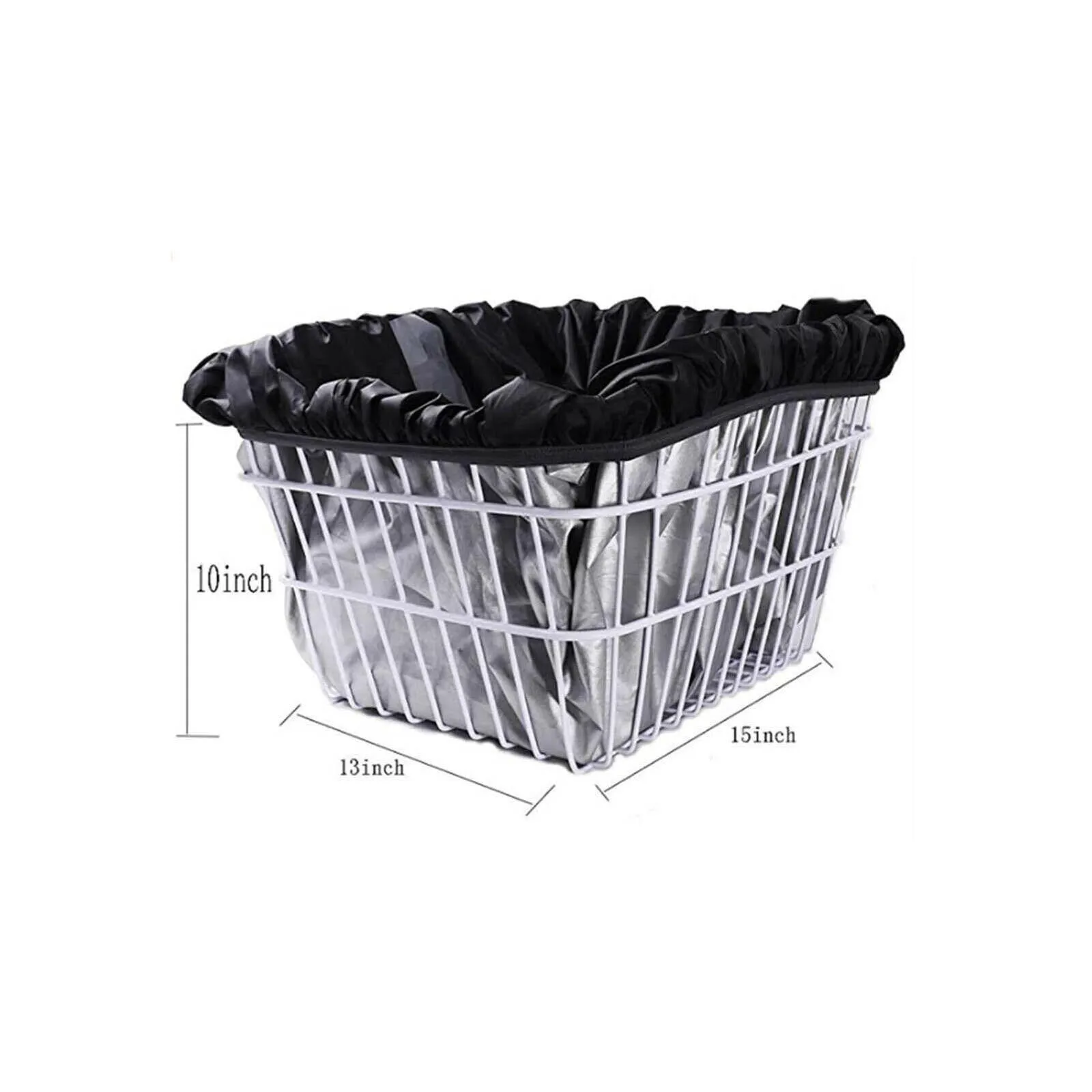 1 Pcs Waterproof Bike Basket Liner Rainproof Cover Fits For Most Bicycle Baskets Folding Waterproof Bike Bags