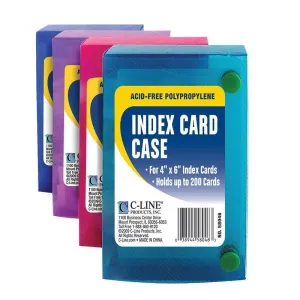 (12 Ea) C Line 4 X6 Index Card Case