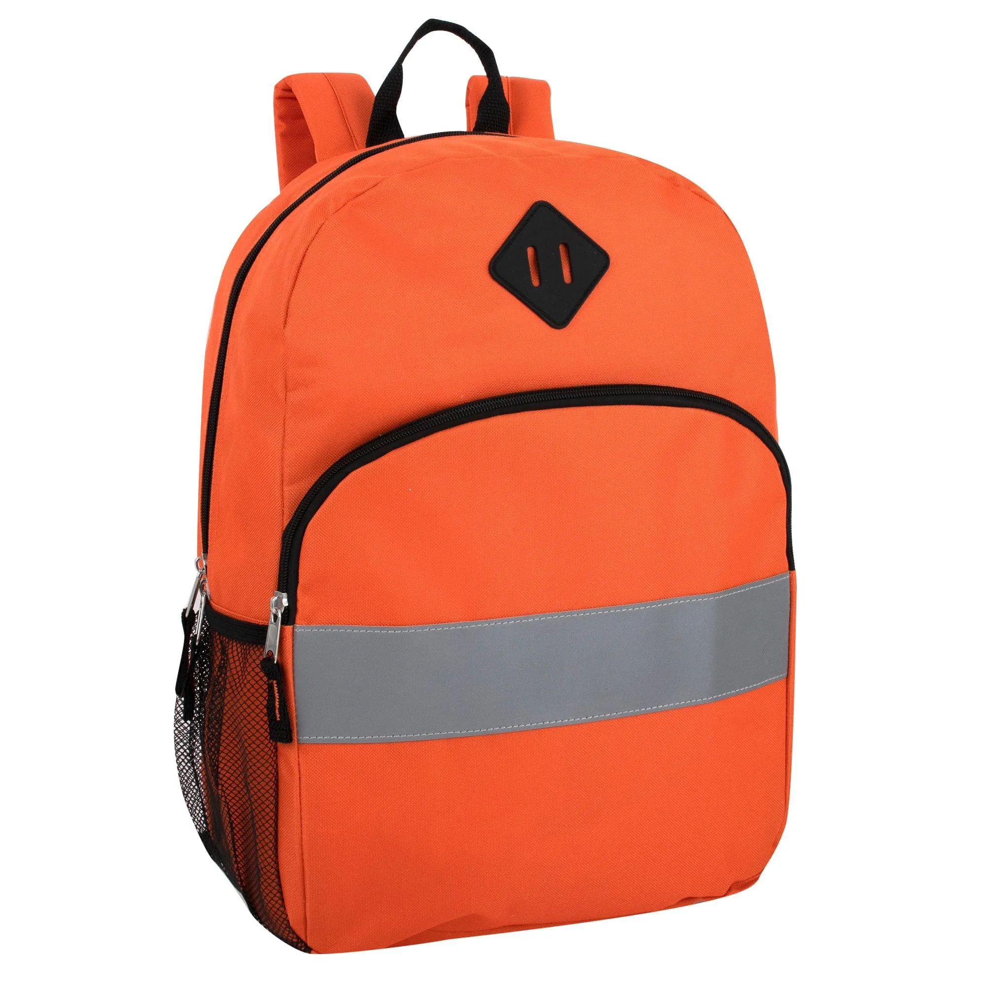 17 Inch Safety Reflective Backpack With Side Pocket