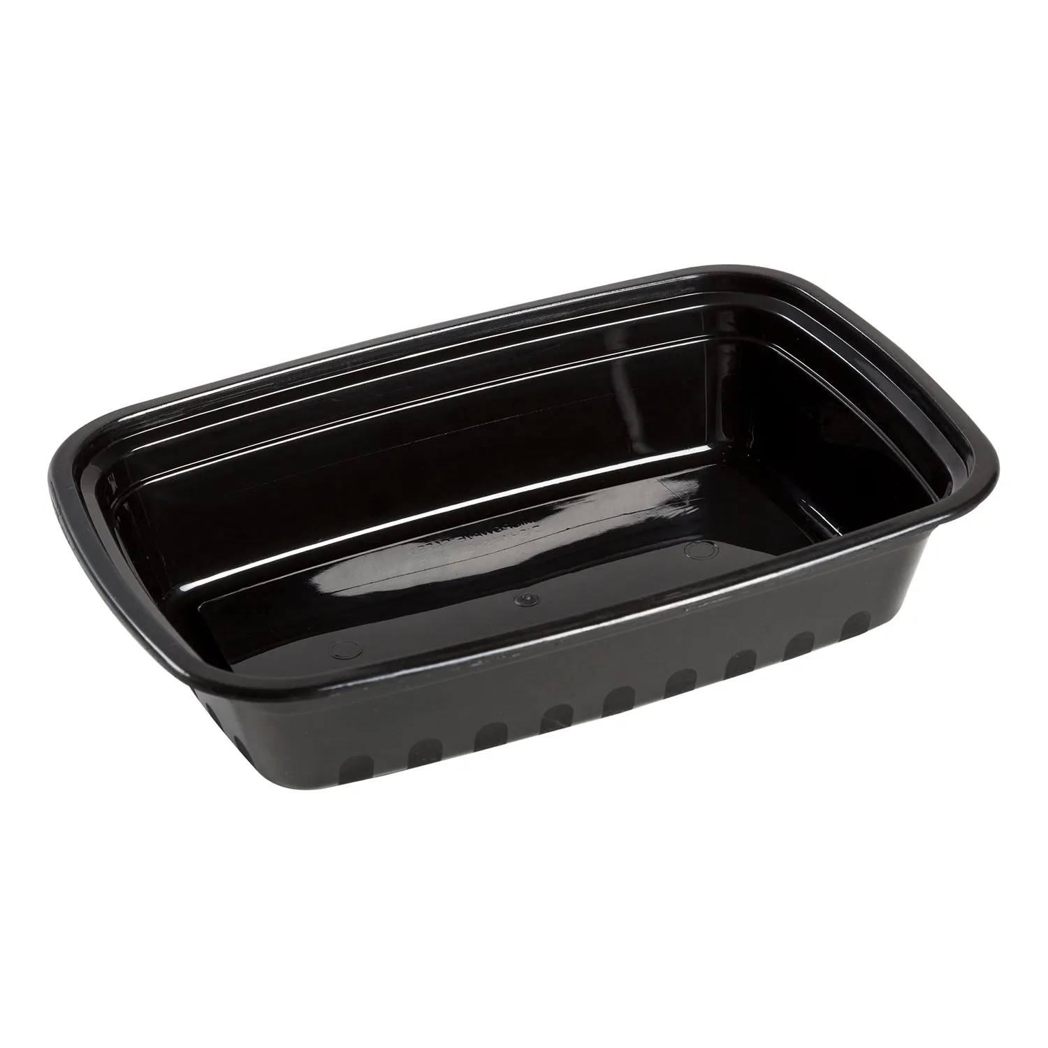 24 oz. Rectangular Black Containers and Lids, Case of 150 or Pallet (40 Cases)