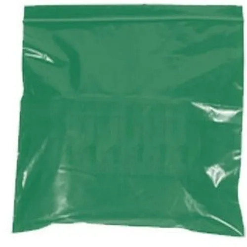 8" x 10" - 2 mil Green Reclosable Poly Bags