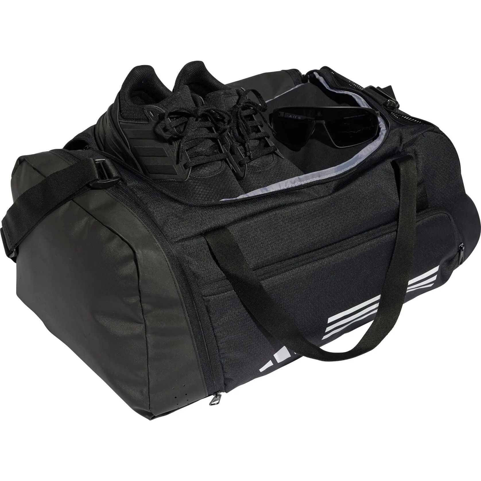 adidas Essentials 3 Stripes Holdall - Black