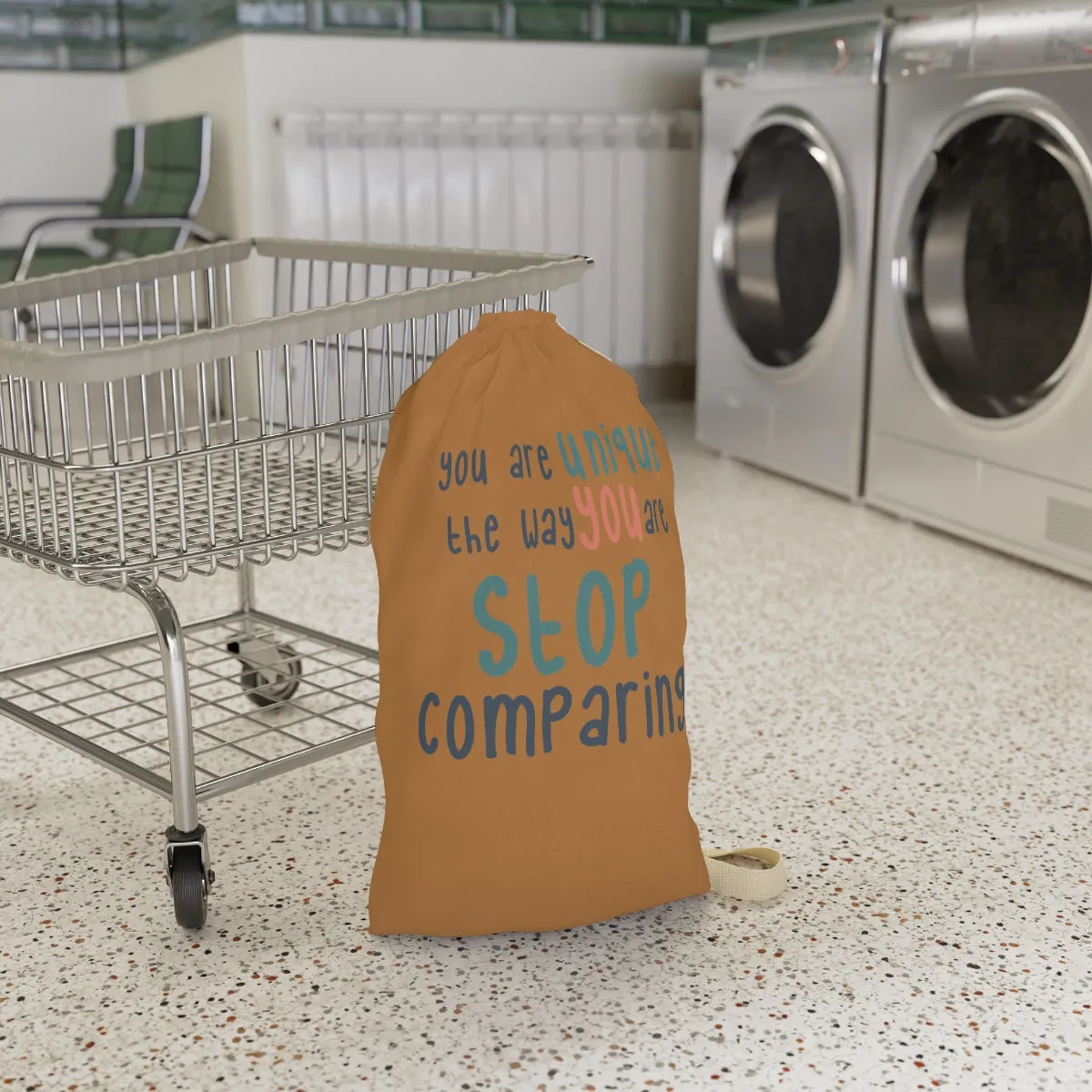 Affirmation Feminist pro choice Laundry Bag - I am UNIQUE