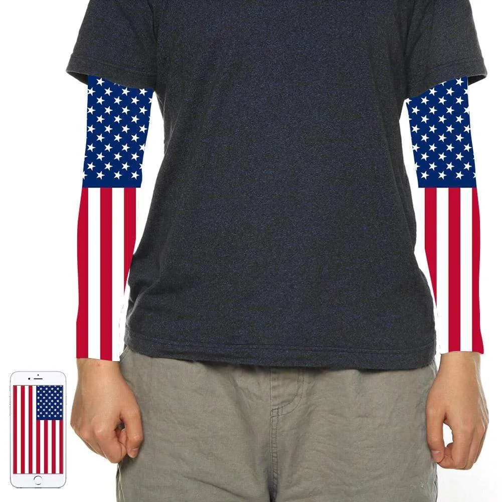 American Flag Sun Protection Sleeves