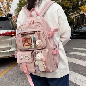 Back to school backpack Cute Backpacks Waterproof Multi-Pocket Nylon For Student Female Girls Kawaii Laptop Book Pack Mochilas