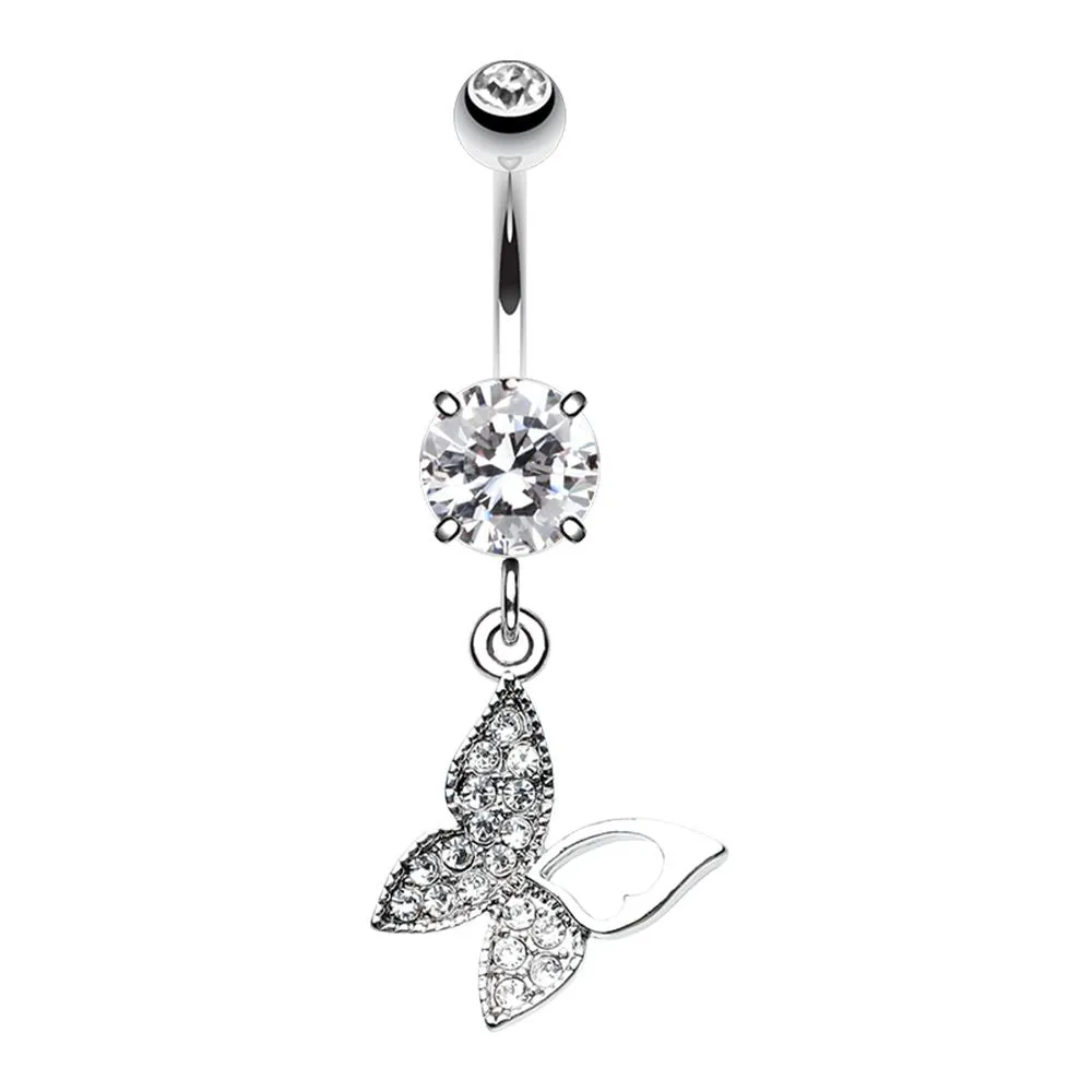 Belly Ring - Butterfly Outline