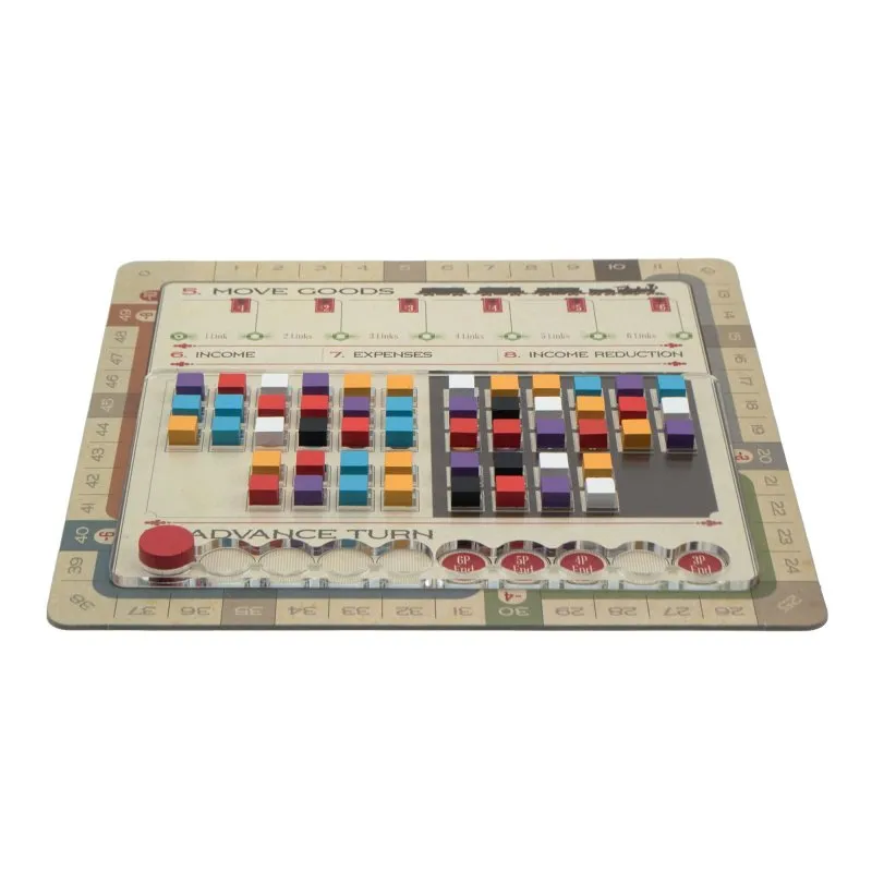 Sure! Here’s an optimized title for the e-commerce product:

BGExpansions Age of Steam Goods Organizer - Acrylic Overlay Insert for Enhanced Gameplay Efficiency (1 Piece)