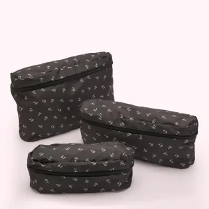 BLACK SET OF 3 PACKING CUBES