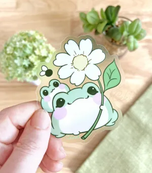 Blobfrogs Flower Vinyl Sticker