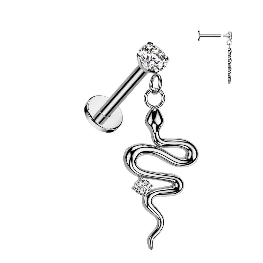 Cartilage - Snake - 16g - Silver