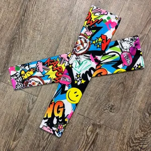 Compression Arm Sleeves in Grafitti Print Spandex