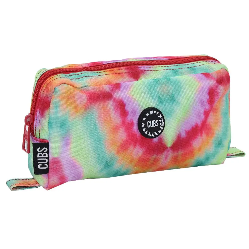 CUBS WATERMELON RED TIE DYE PENCIL CASE