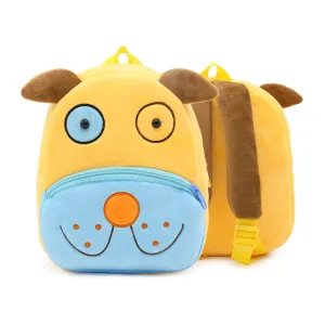 Cute puppy pattern kids plush backpack