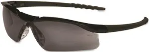 Dallas Wraparound Safety Glasses Black Frame Gray Lens