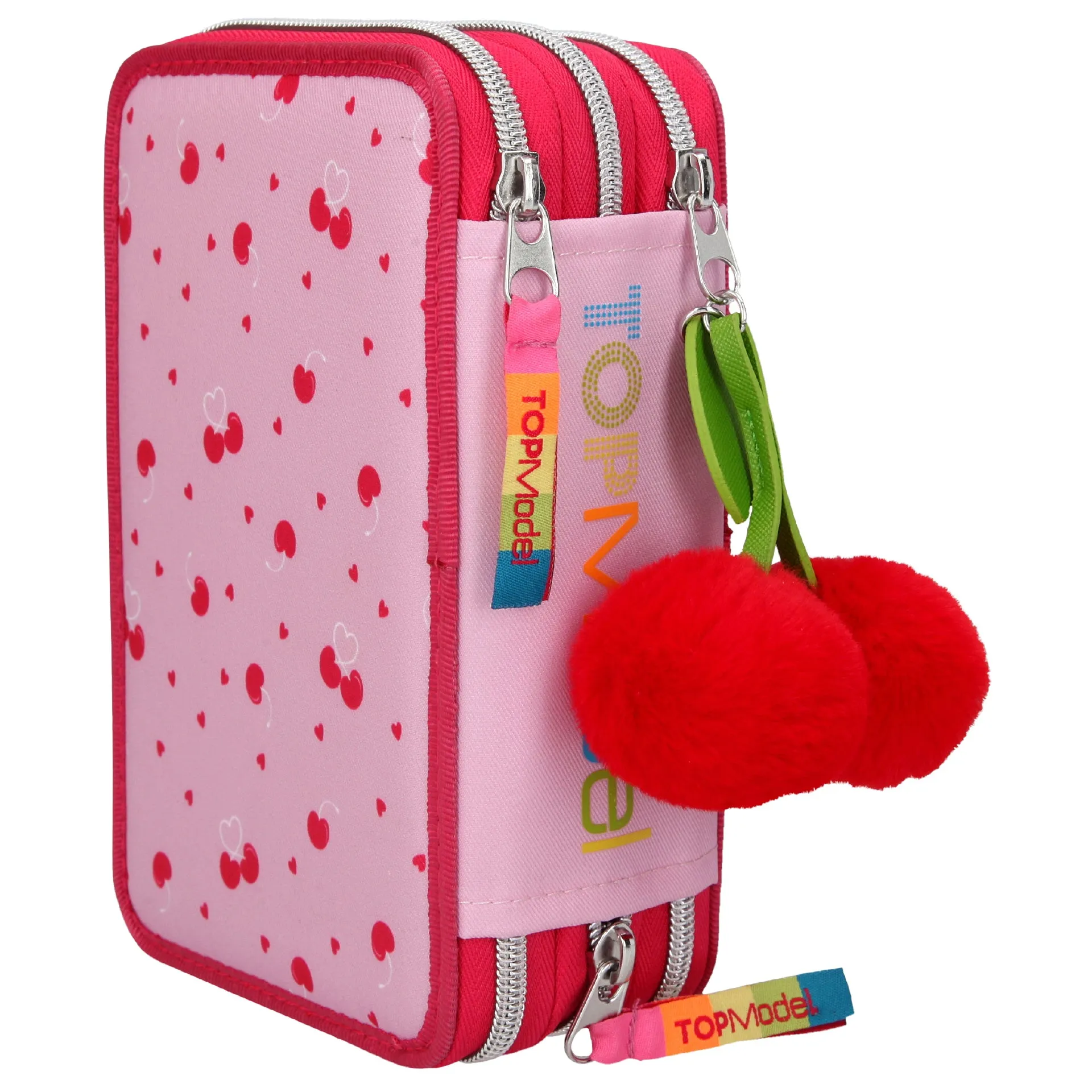 Depesche Topmodel Filled Triple Pencil Case Cherry Bomb