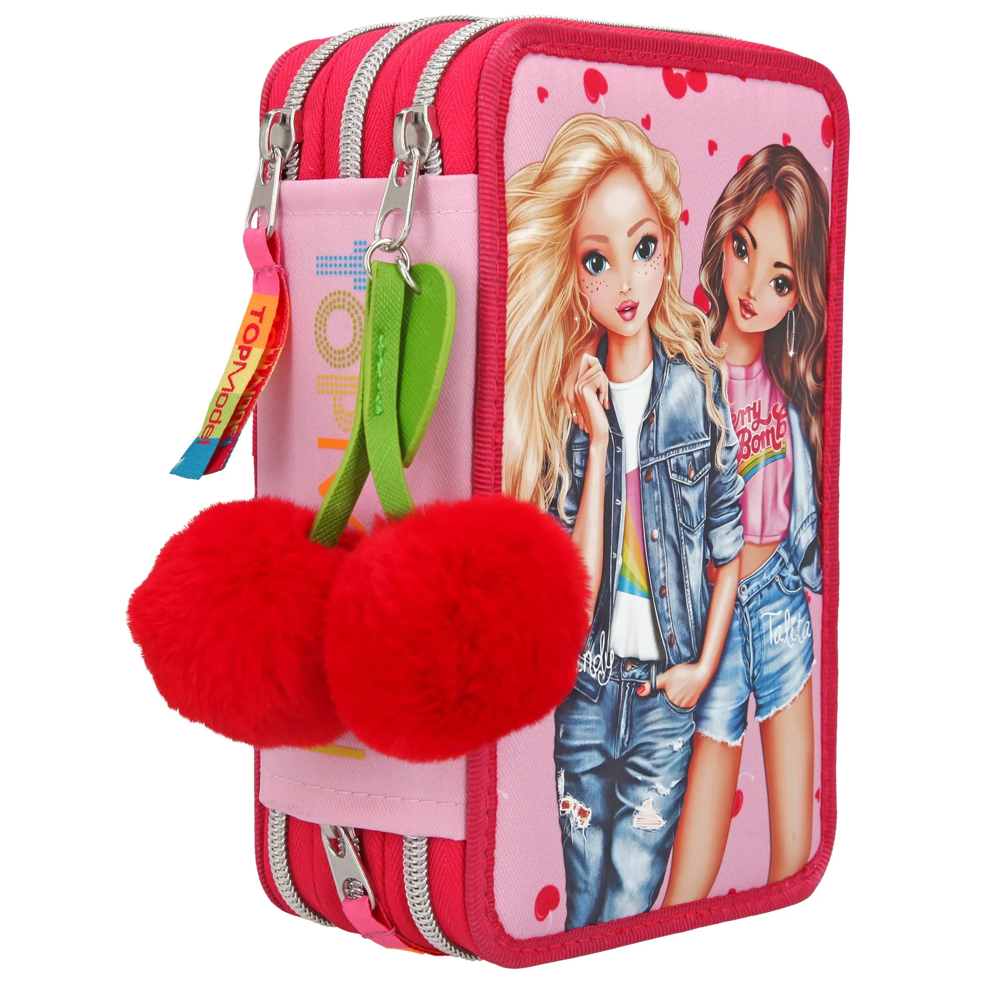 Depesche Topmodel Filled Triple Pencil Case Cherry Bomb