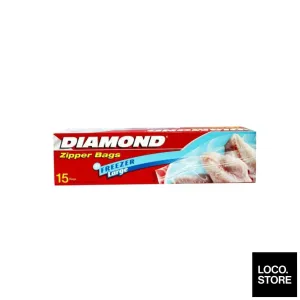 Diamond Zipper Freeze Bag 15 bags (L)