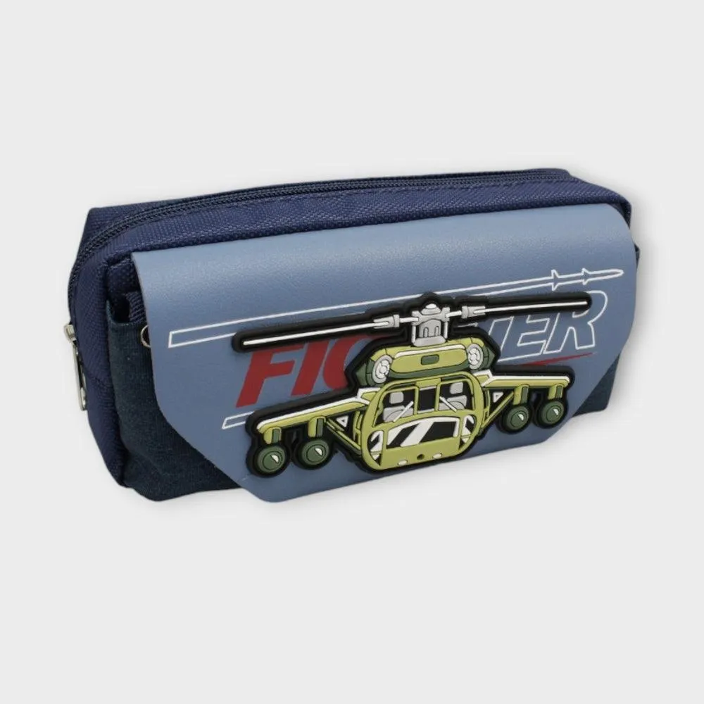 Fighter Jet Navy Pencil Case