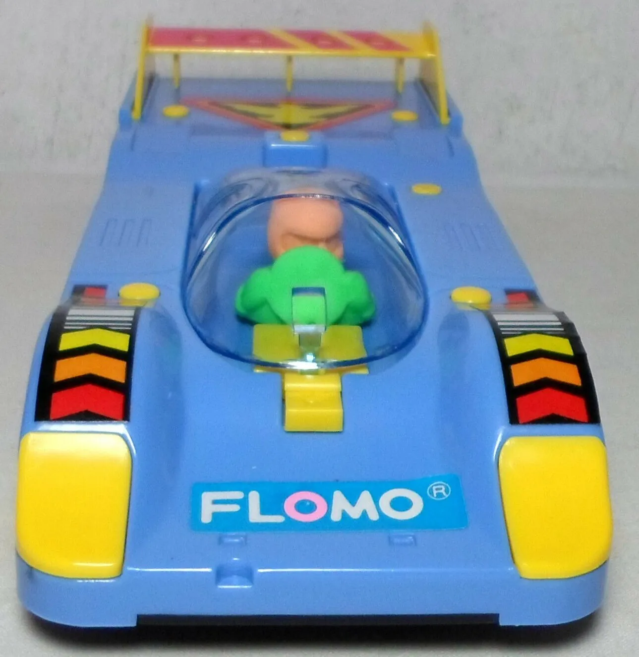 Flomo Retro Race Car Mechanical Pencil Case Vintage Blue Racing Stationary Box MIP