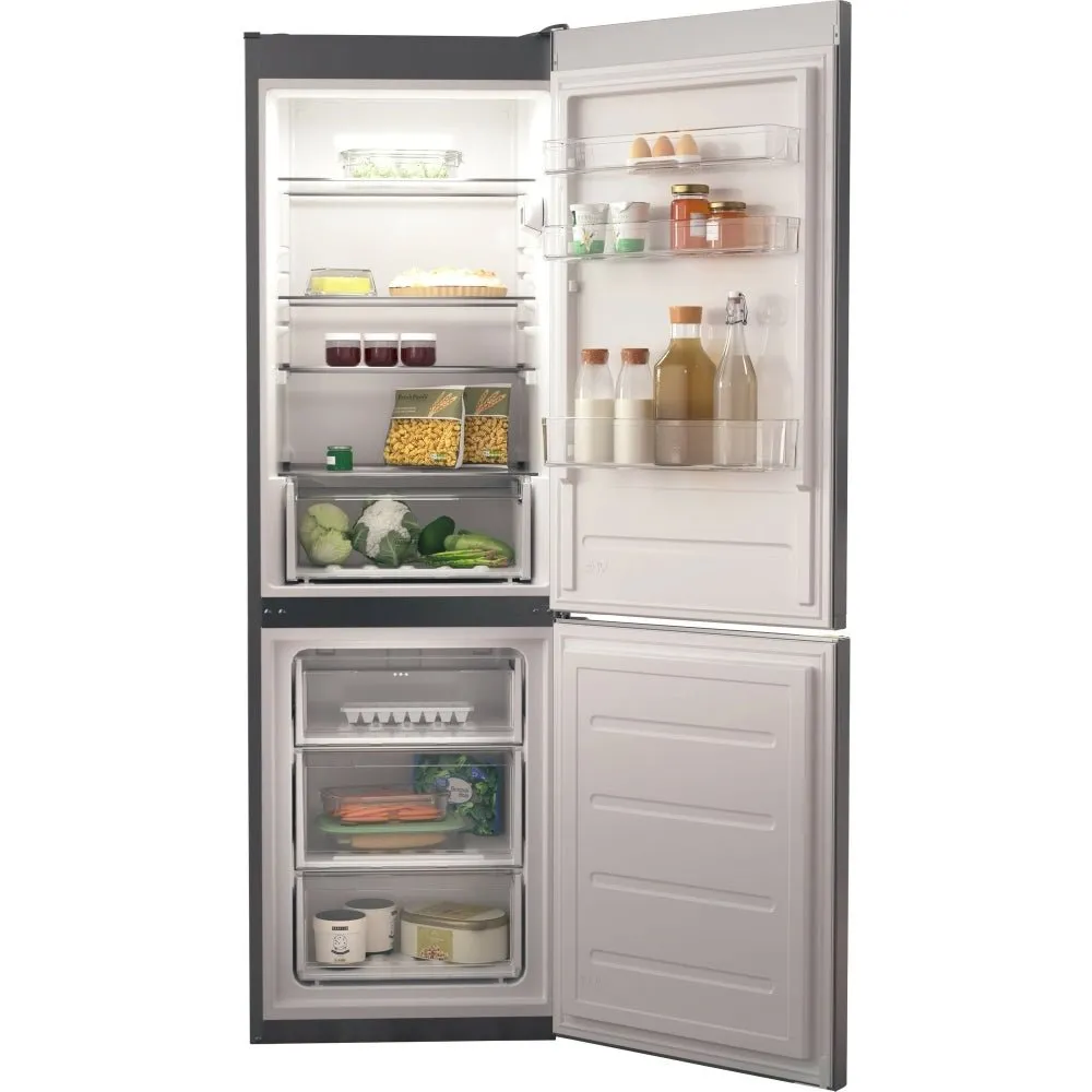 Hotpoint H1NT821EOX Low Frost Fridge Freezer, 70/30, Grey