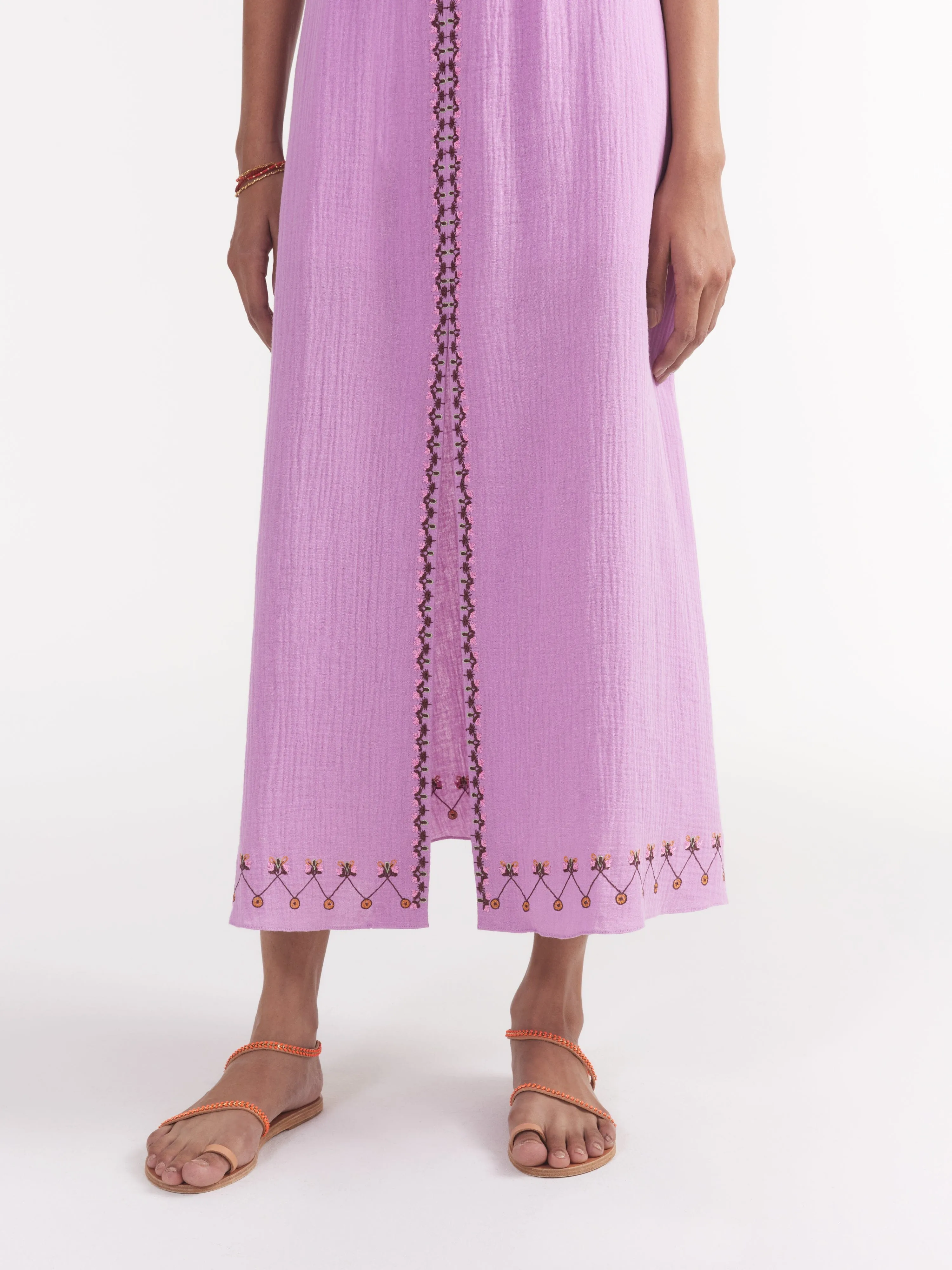 Jamie Tie B Dress in Soft Lilac Marigold