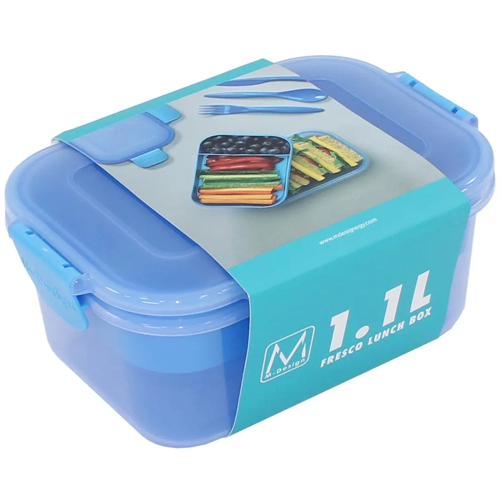 M Design Lunch Box, 1.1 Liter - Blue