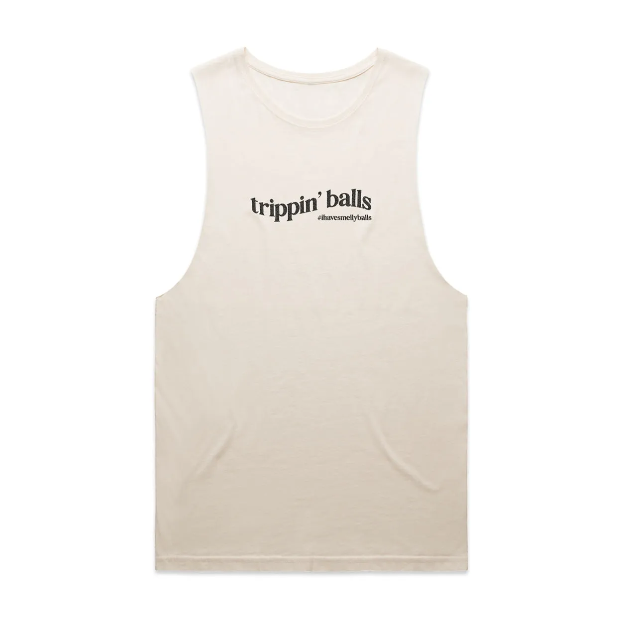 Men’s Trippin’ Balls Singlet - Salty White