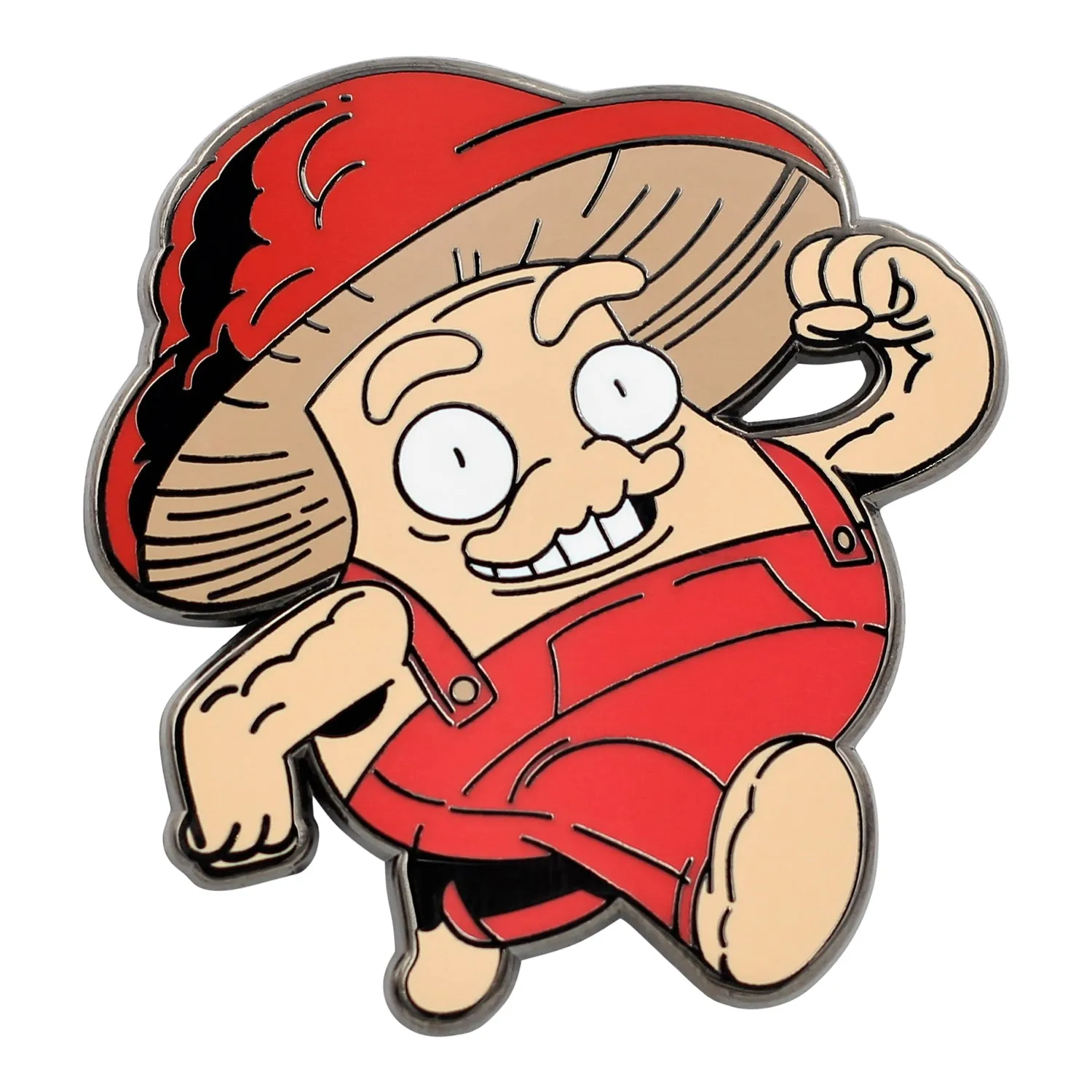 Mushroom Guy Enamel Pin - Funny, Trippy Shroom Dude Pin