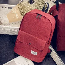 New 2017 Fashion Men Backpacks Bags Canvas Solid Color Man Backpacks For Student Popular Simple Male Casual Travel Bags