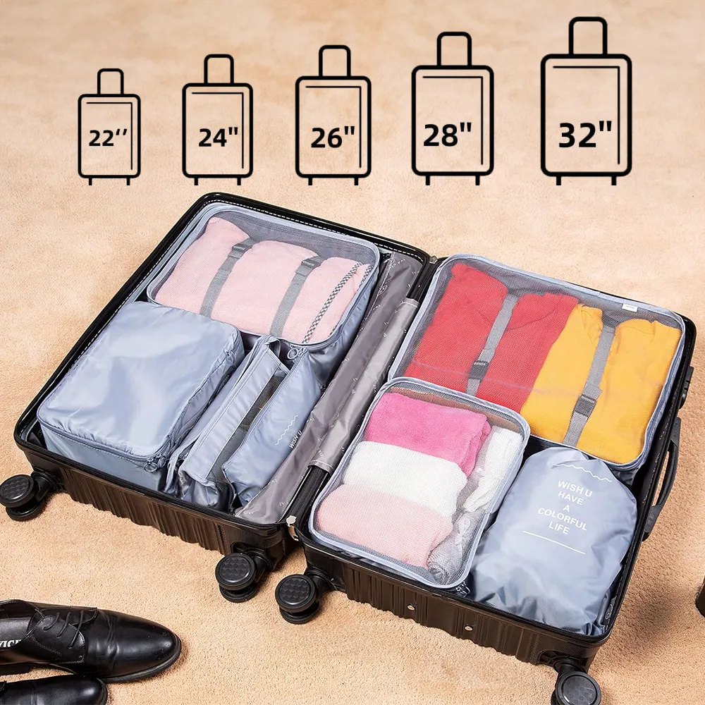 Packing Cubes 9 Pack Waterproof Travel