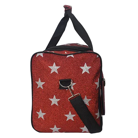 !SALE! Red Glitter Super Star NGIL Canvas Carry on 20" Duffle Bag