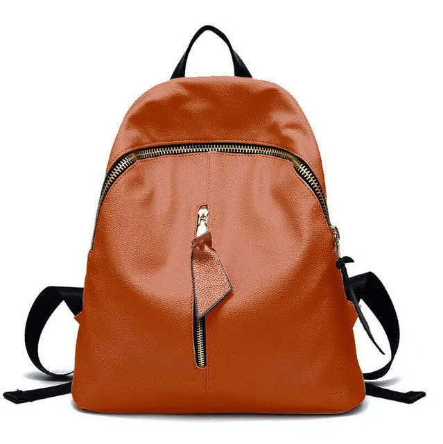 Sales Promotion!2017 New Travel Backpack Female Bags Korean Women Backpack Leisure Student Schoolbag Soft PU Leather Women Bag