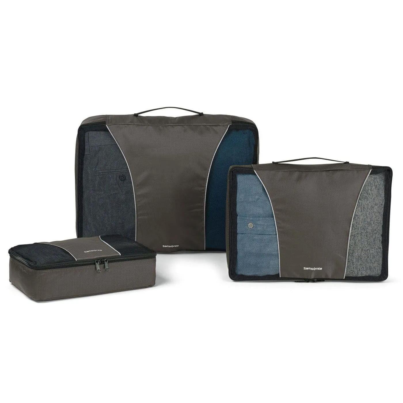 Samsonite Custom 3 Piece Packing Cube Set, Charcoal