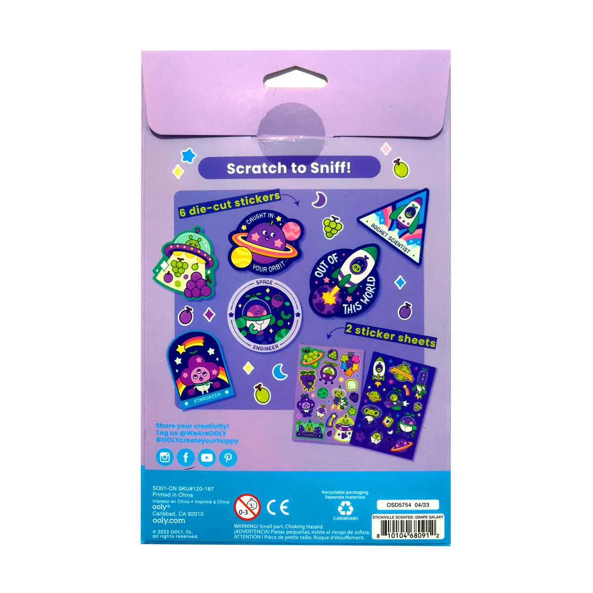 Scented Scratch Stickers: Grape Galaxy