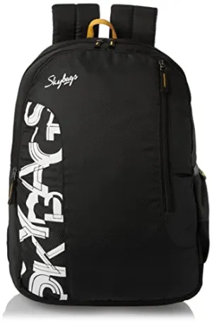 Skybags Casual Backpack 28L, 2 Main Compartments, Bottle Pocket, Front Pocket, Padded Shoulder Straps | Black | Brat