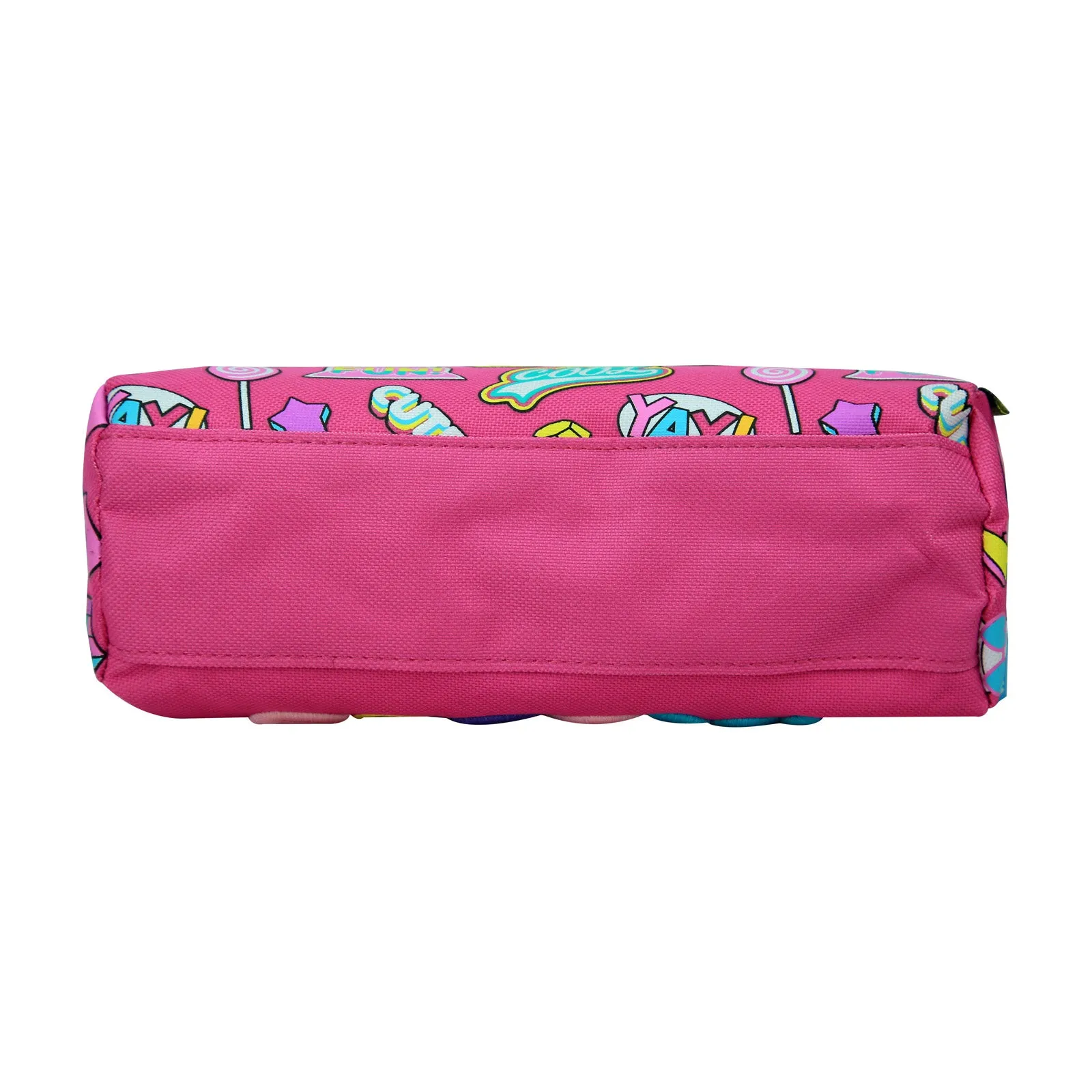 Smily Twin Zipper Pencil Pouch Pink