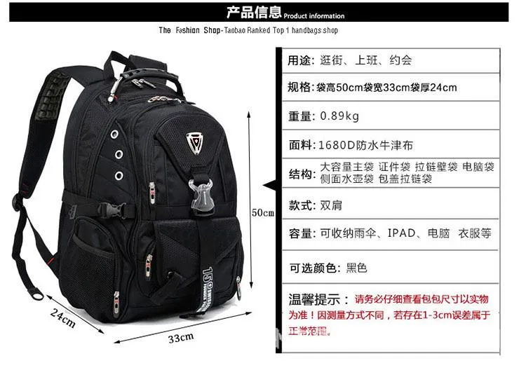 Sport Outdoor Swagger Bag Backpacks for Travel with European style