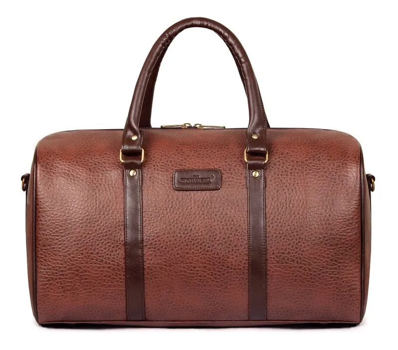 The Clownfish Amory Faux Leather 27 LTR CaramelTravel Duffel Bag