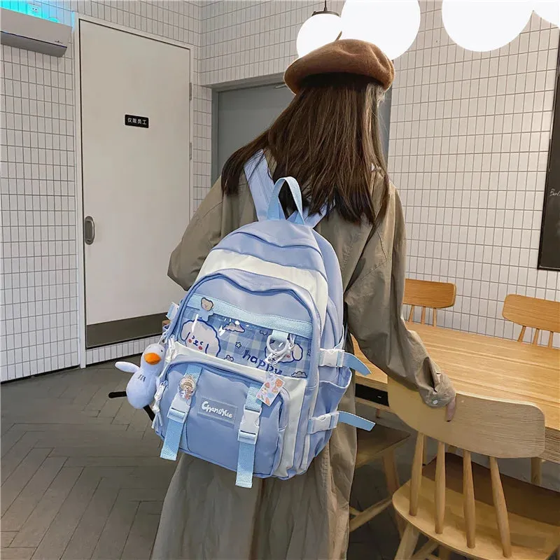 Toleet  New Simplicity Lovely Style Women Rucksack Buckle Teenage Girl Waterproof Backpack Fashion Schoolbag College Student Backpacks