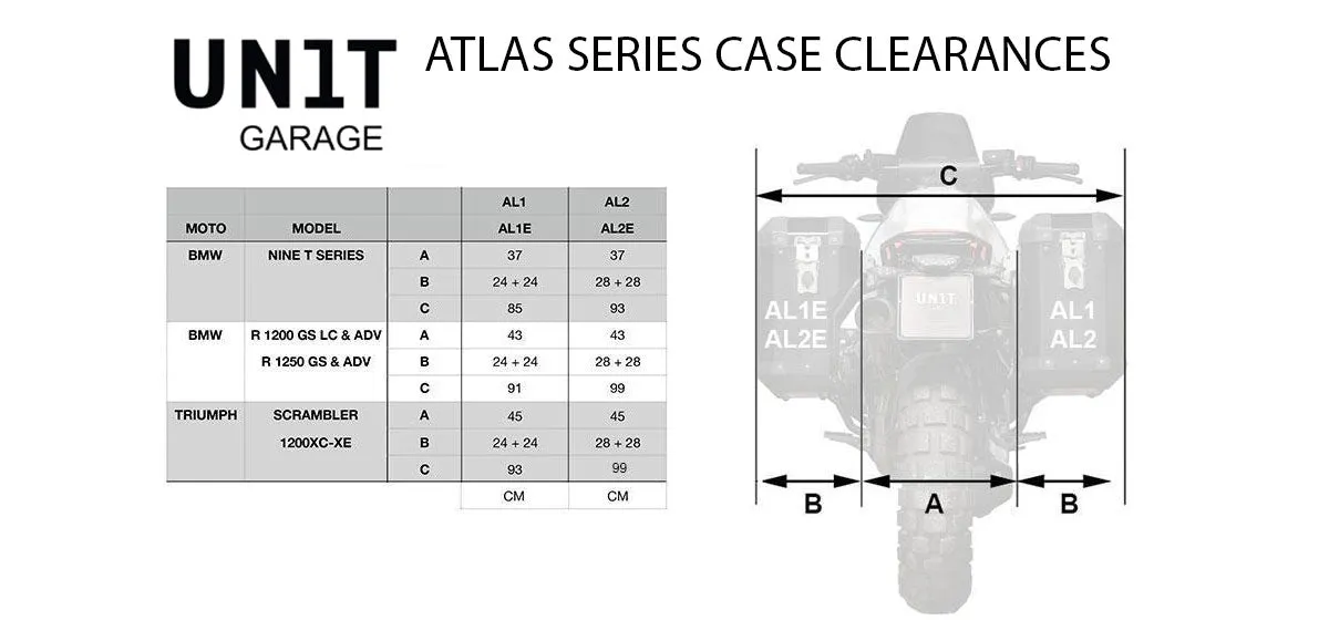 UNIT Garage ATLAS Series Racks - Triumph Scrambler 1200 XC/XE/X