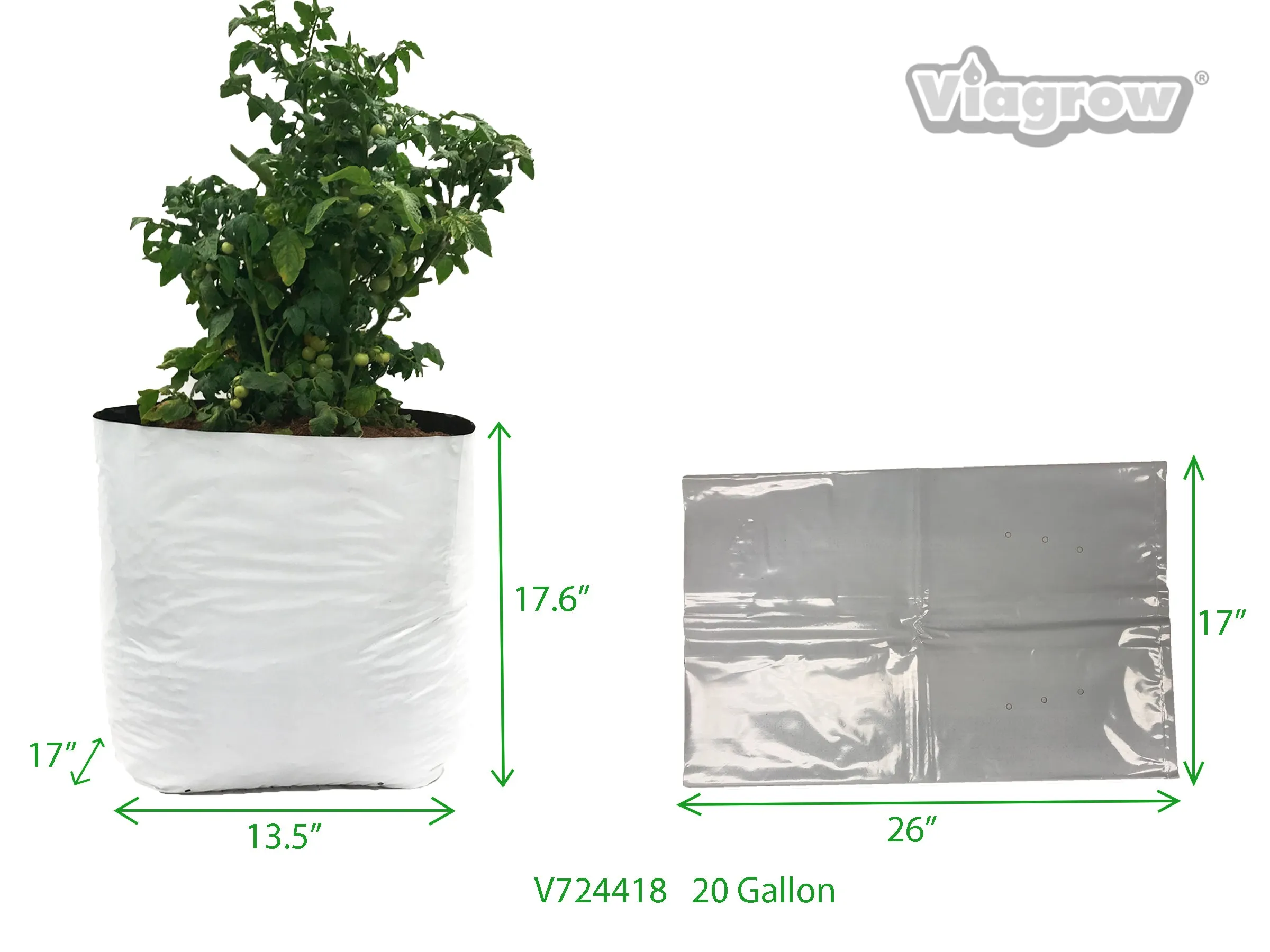 Viagrow Plastic Grow Bags (EA)