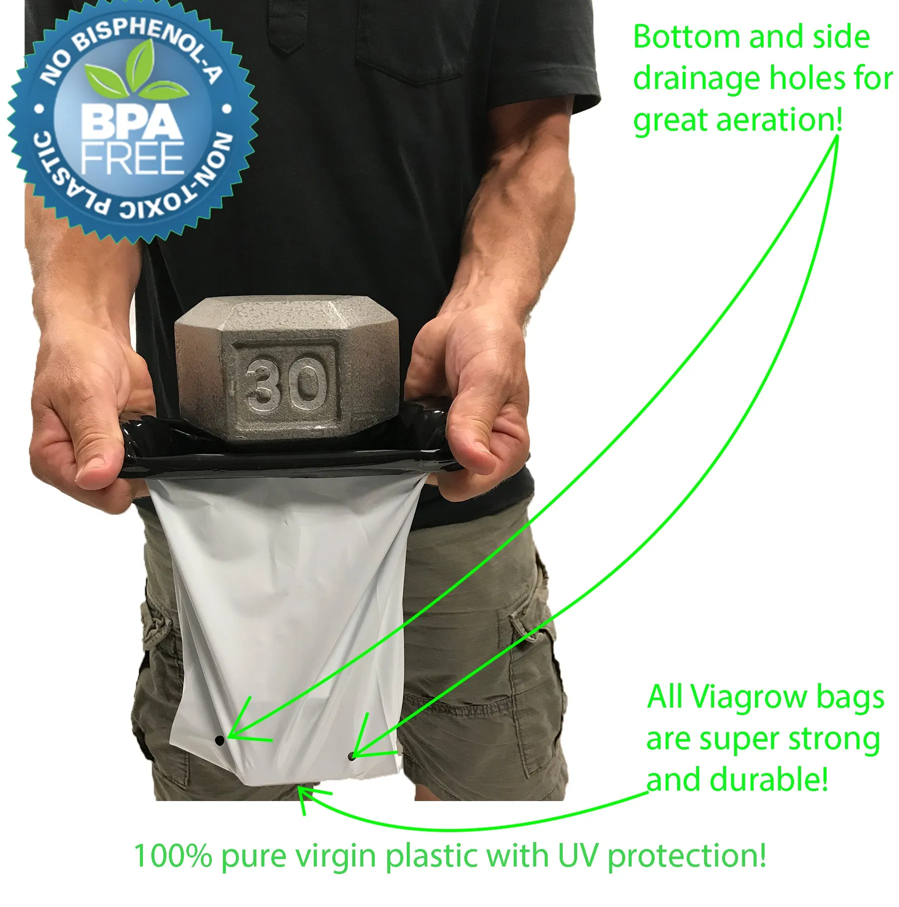 Viagrow Plastic Grow Bags (EA)