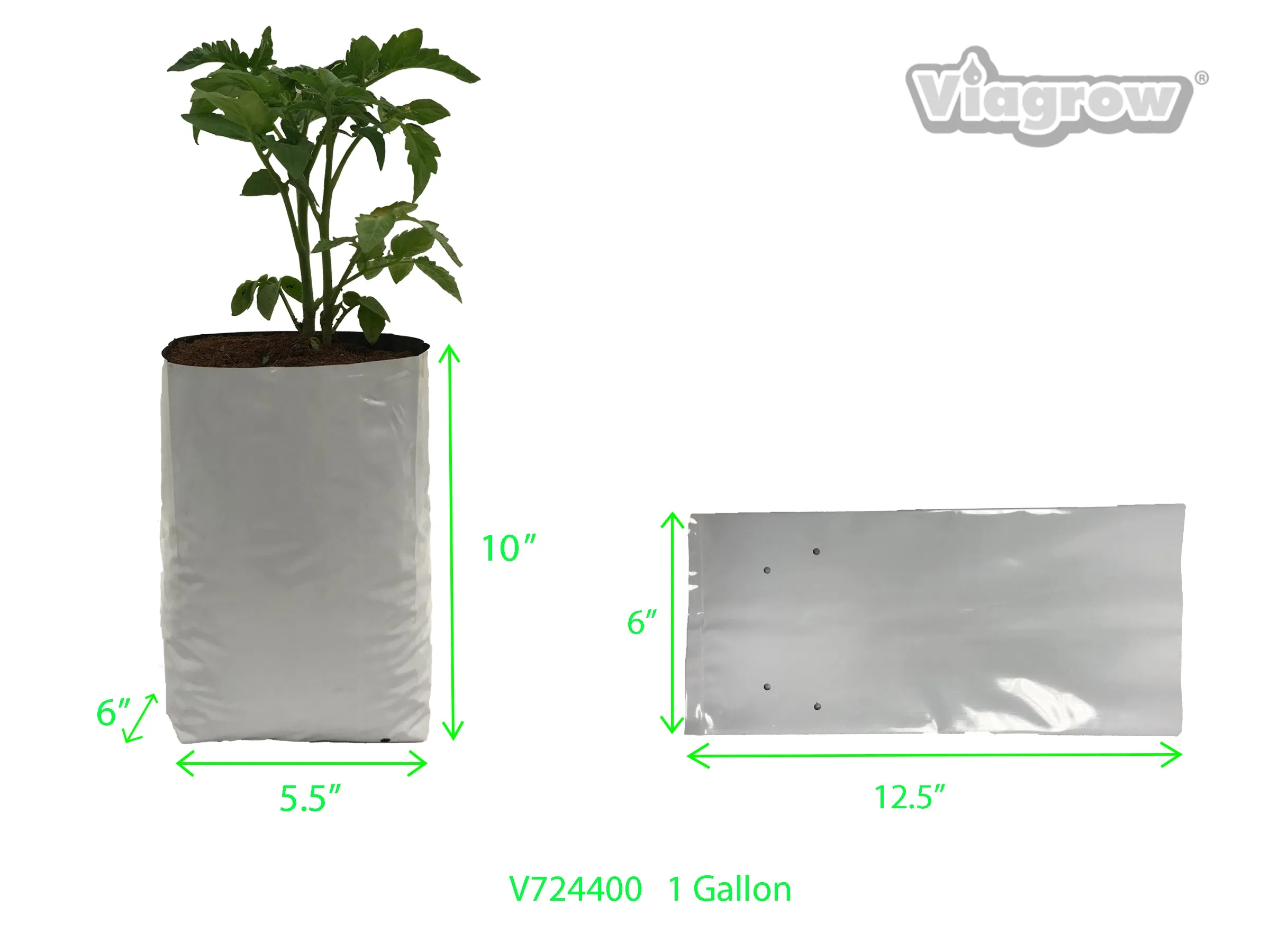 Viagrow Plastic Grow Bags (EA)