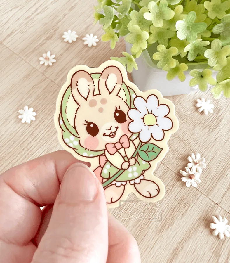 Wee Bonny Bunny Mini Vinyl Sticker