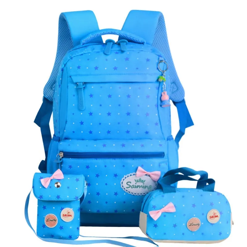 Wenkouban 3pcs/set Printing School Bags Backpacks Schoolbag Fashion Kids Lovely Backpack For Children Girls School bag Student Mochila sac