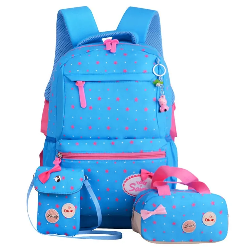 Wenkouban 3pcs/set Printing School Bags Backpacks Schoolbag Fashion Kids Lovely Backpack For Children Girls School bag Student Mochila sac