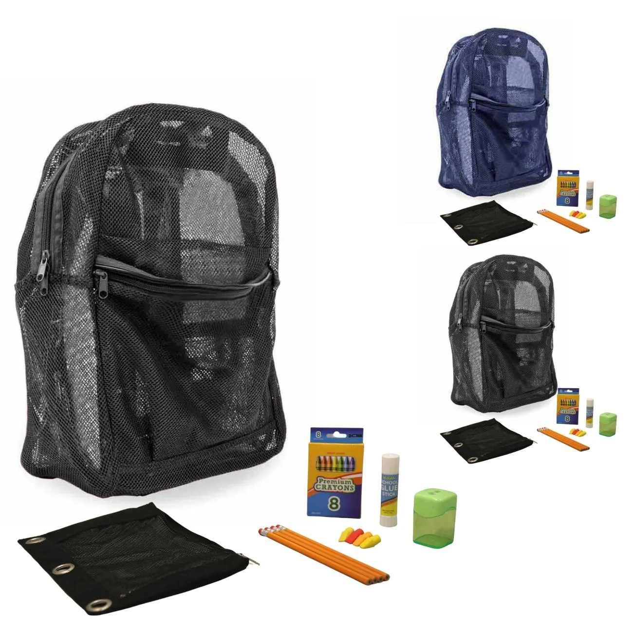 Wholesale Student Base Kit (21 Items per Kit) in 18'' Mesh Backpack