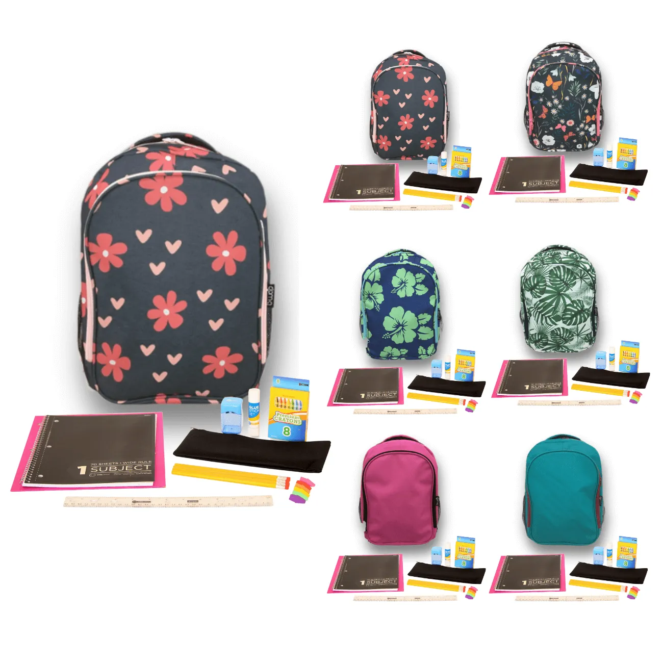 Wholesale Student Essentials Kit (24 Items per Kit) in 17" Intermediate Backpack