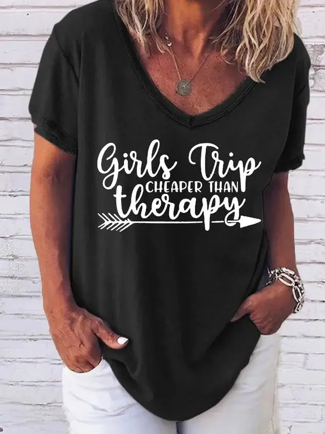 Women Girl's Trip Therapy  Tee